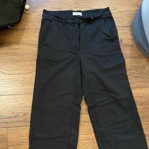 Wide leg crop - black